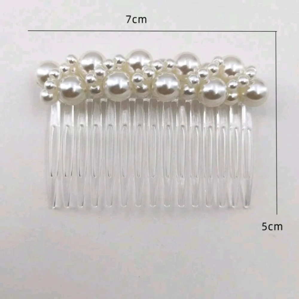 Bridal Comb Faux Pearl Ivory White Hair Wedding Comb